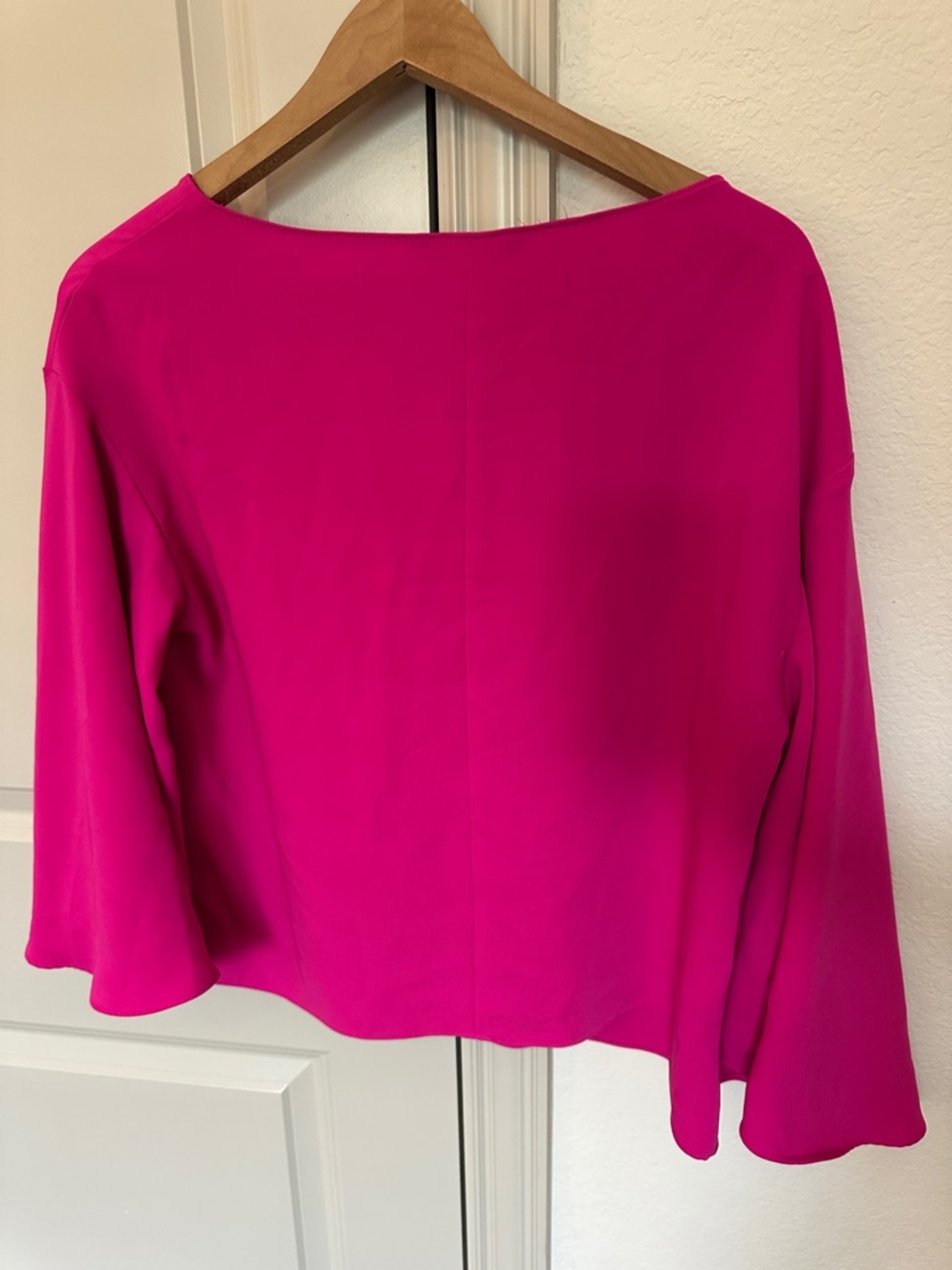 Lauren Ralph Lauren Bright Fuchsia Bell Sleeve Blouse - Picture 8 of 9